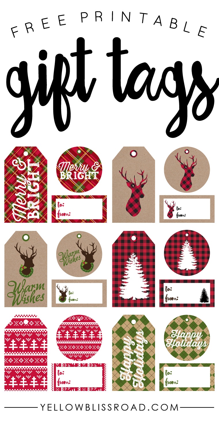 Free Printable Rustic And Plaid Gift Tags - Yellow Bliss Road - Free Printable Toe Tags
