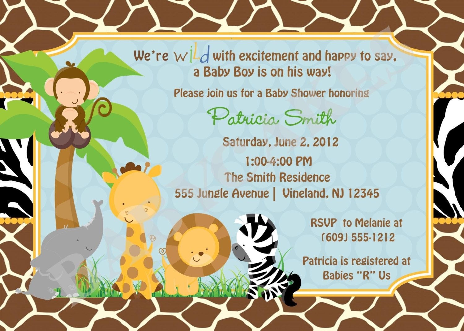 Free Printable Safari Baby Shower Invitations Safari Ba Shower - Free Printable Jungle Safari Baby Shower Invitations