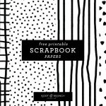 Free Printable Scrapbook Papers: Black And White Prints — Root   Free Printable Scrapbook Paper