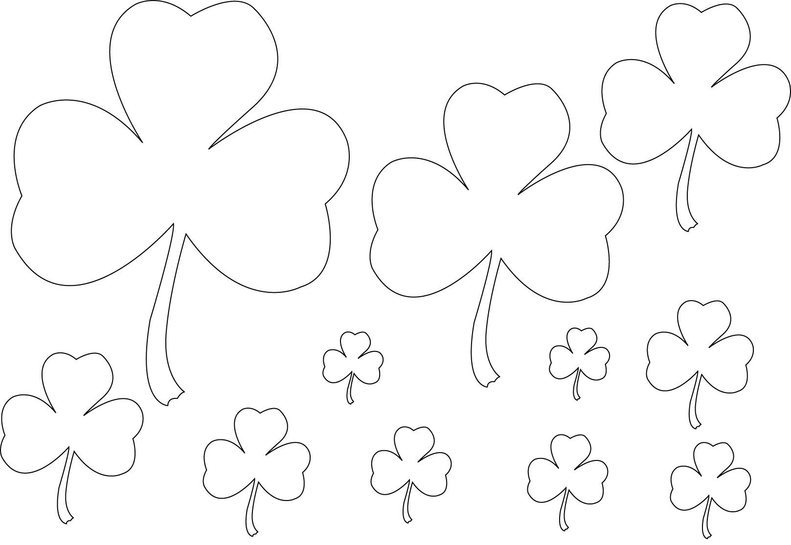 Free Printable Shamrock Coloring Pages For Kids - Free Printable Shamrocks
