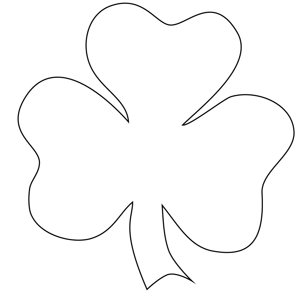 Free Printable Shamrock Coloring Pages For Kids - Free Printable Shamrocks