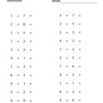 Free Printable Simple Addition Worksheet For First Grade   Free Printable Simple Math Worksheets