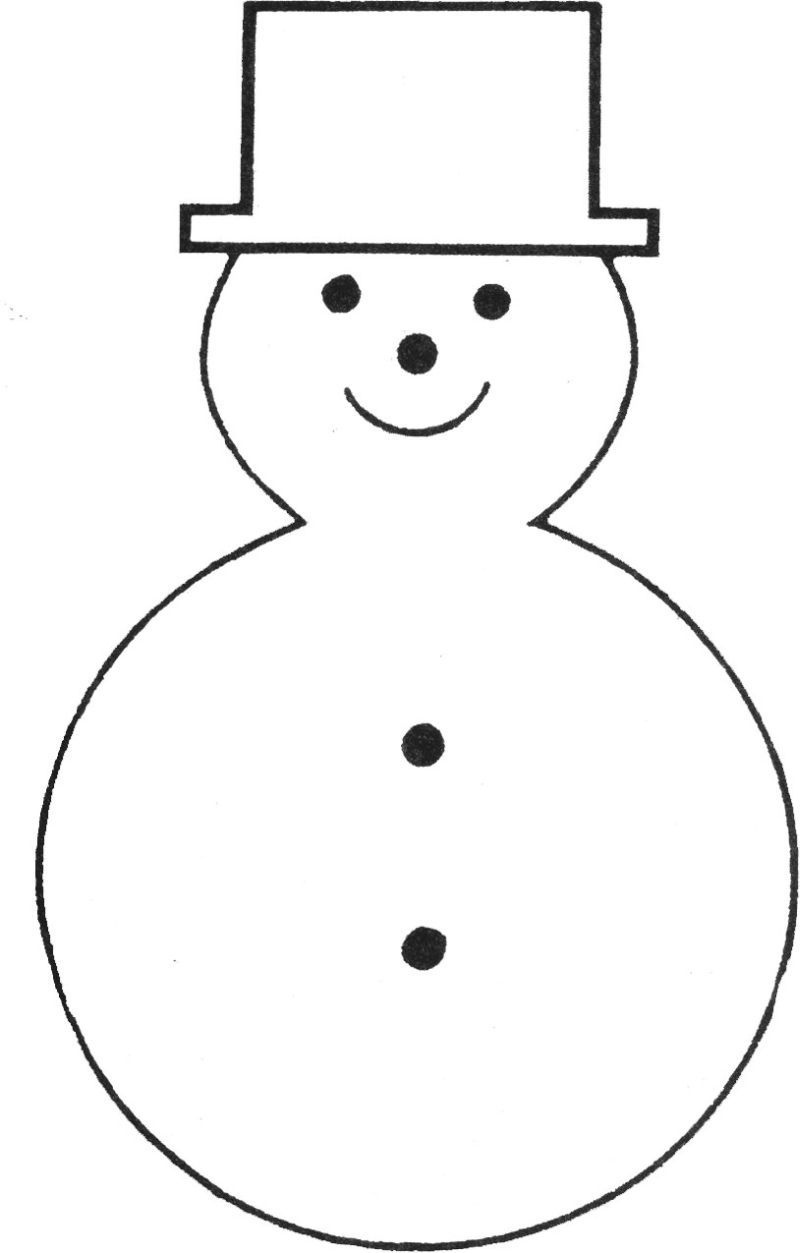 Free Printable Snowman Template | Teaching Ideas | Snowman, Felt - Free Printable Snowman Hat Templates
