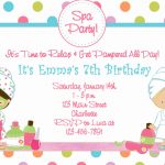 Free Printable Spa Birthday Party Invitations | Spa At Home | Spa   Free Printable Birthday Invitations For Kids