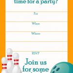 Free Printable Sports Birthday Party Invitations Templates | Dakota   Free Printable Bowling Birthday Party Invitations