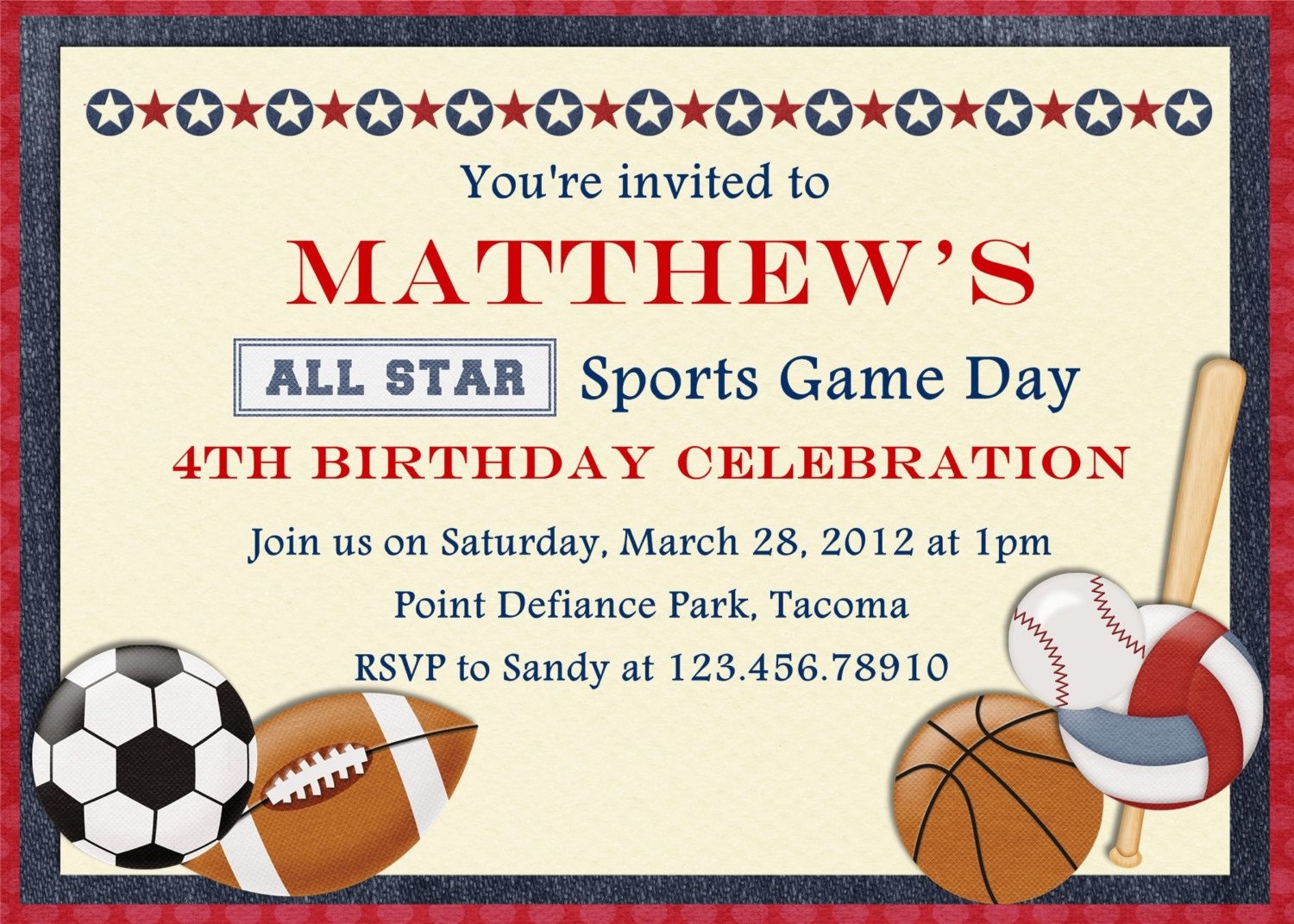 Free Printable Sports Birthday | Showers And Parties | Sports - Free Printable Sports Birthday Invitation Templates