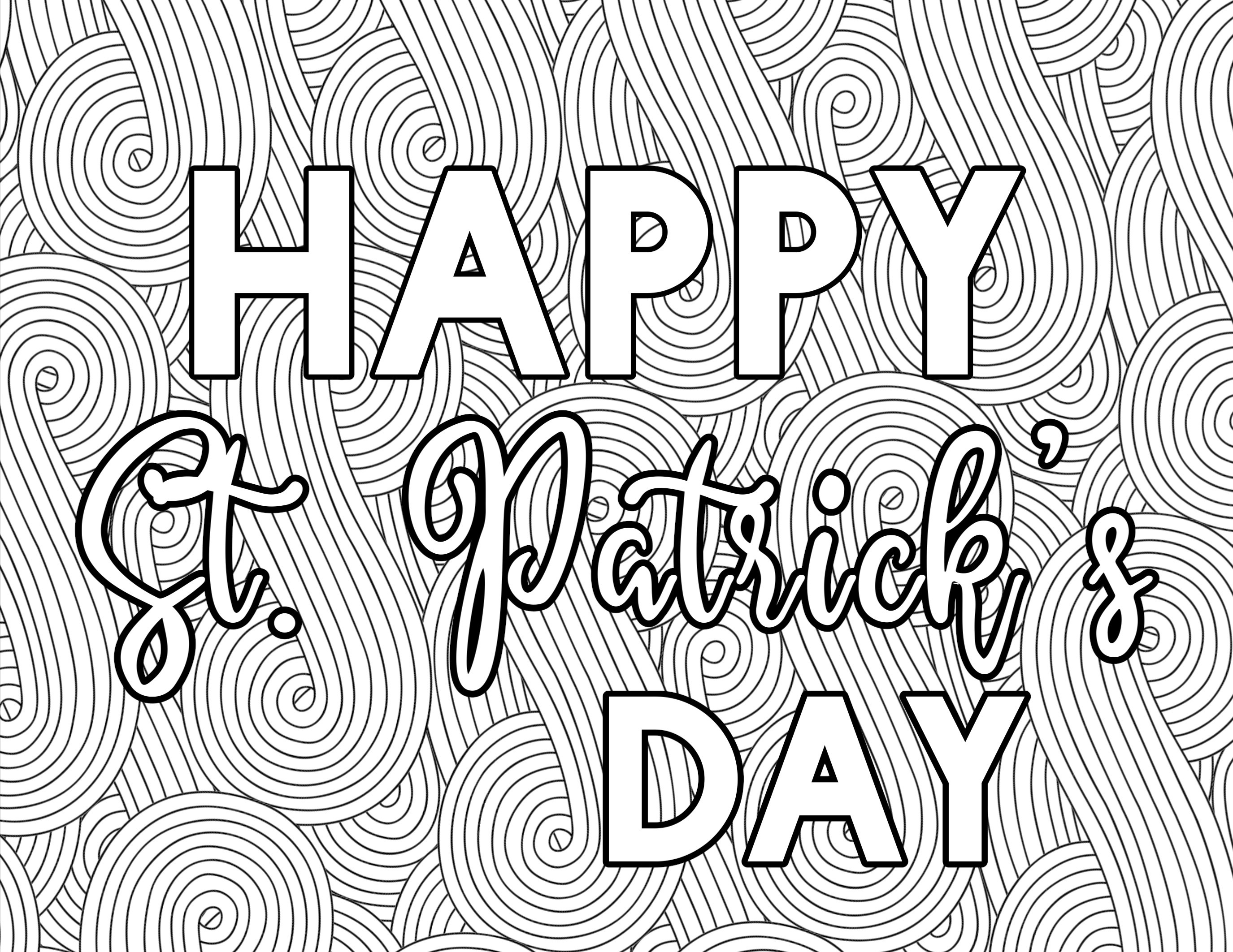 Free Printable St. Patrick's Day Coloring Sheets - Paper Trail Design - Free Printable St Patrick Day Coloring Pages
