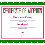Free Printable Stuffed Animal Adoption Certificate | Free Printables   Free Printable Stuffed Animal Adoption Certificate