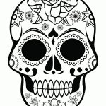 Free Printable Sugar Skull Coloring Pages For Adults   Coloring Home   Free Printable Sugar Skull Day Of The Dead Mask
