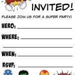Free Printable Superhero Birthday Invitations | Birthdays   Printable Invitations Free No Download