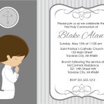 Free Printable Template Of Holy Communion Invitations   Free Printable First Communion Invitation Templates