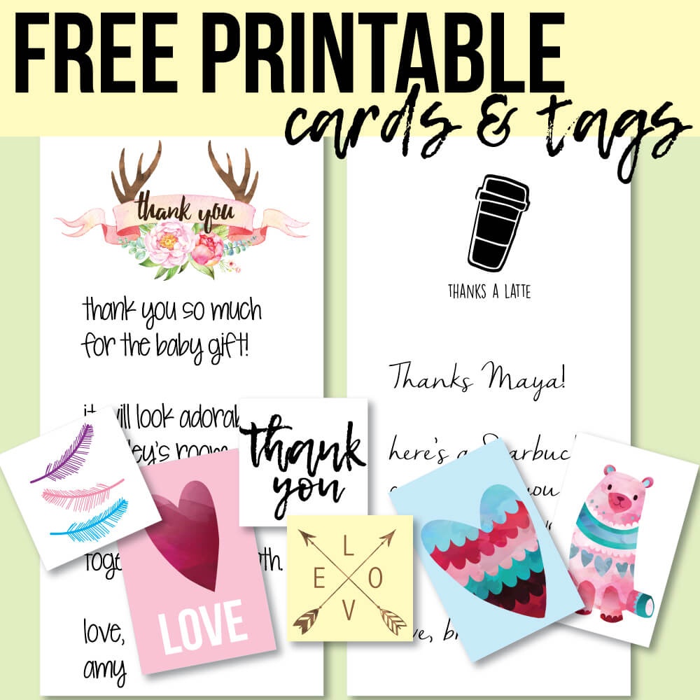 Free Printable Thank You Cards And Tags For Favors And Gifts! - Free Printable Thank You Tags For Birthdays