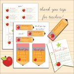 Free Printable Thank You Tags For Teachers | Teacher Appreciation   Free Printable Volunteer Thank You Cards