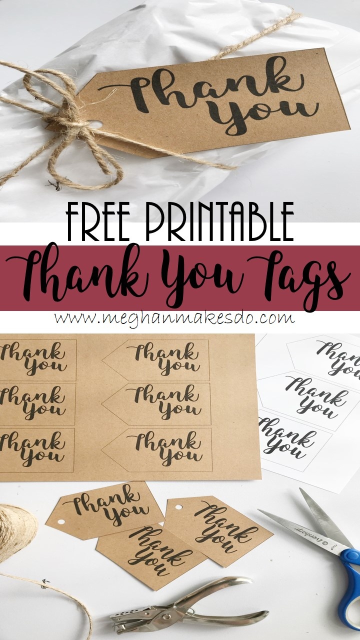 Free Printable Thank You Tags — Meghan Makes Do - Free Printable Thank You Tags