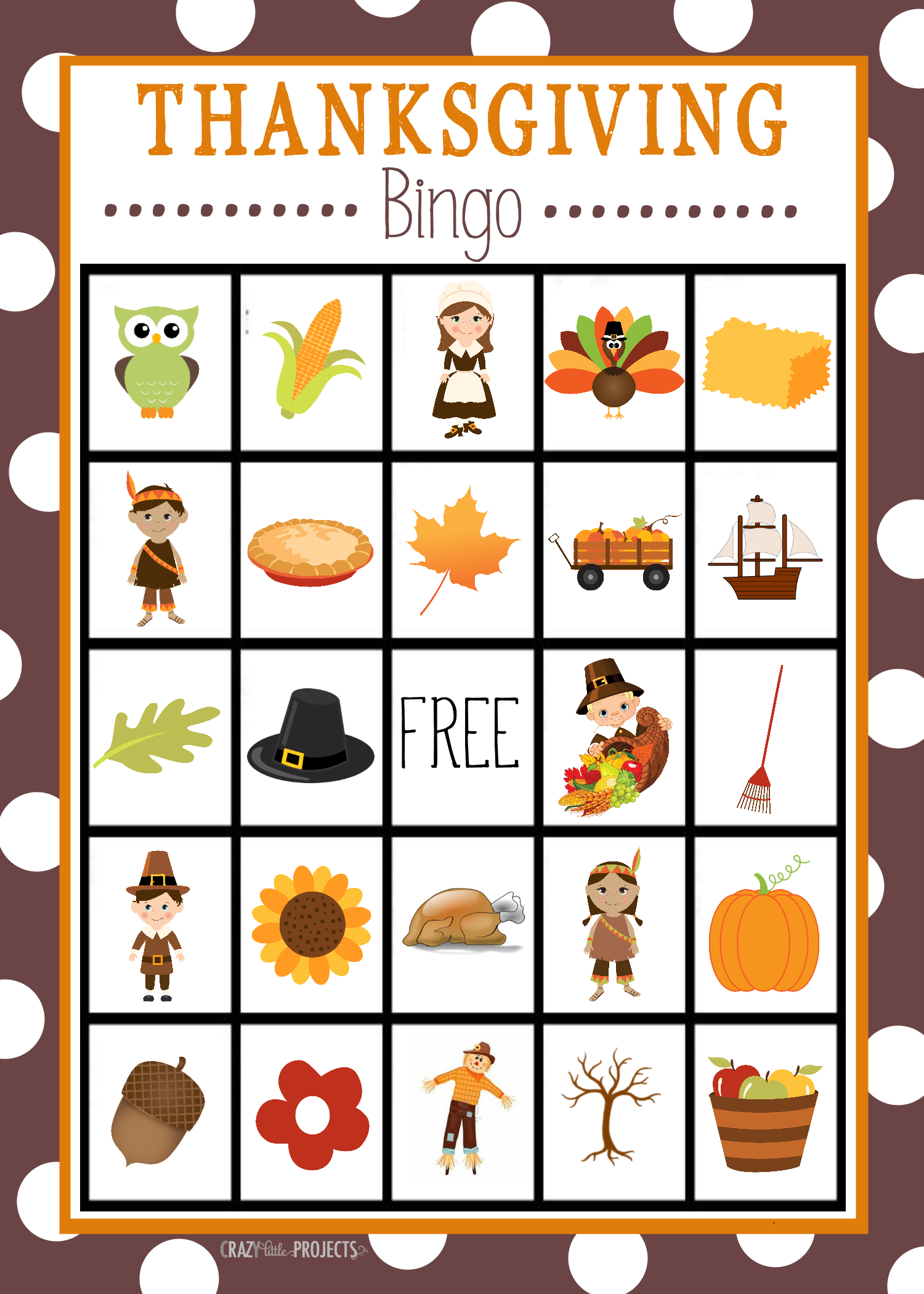 Free Printable Thanksgiving Bingo Game | Craft Time | Thanksgiving - Free Printable Thanksgiving Graphics