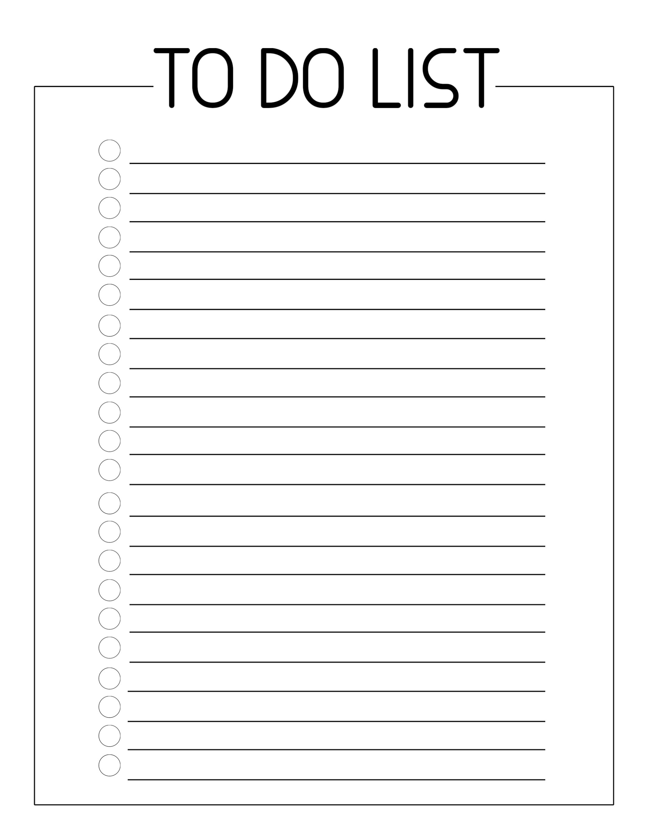 Free Printable To Do Checklist Template Paper Trail Design Free