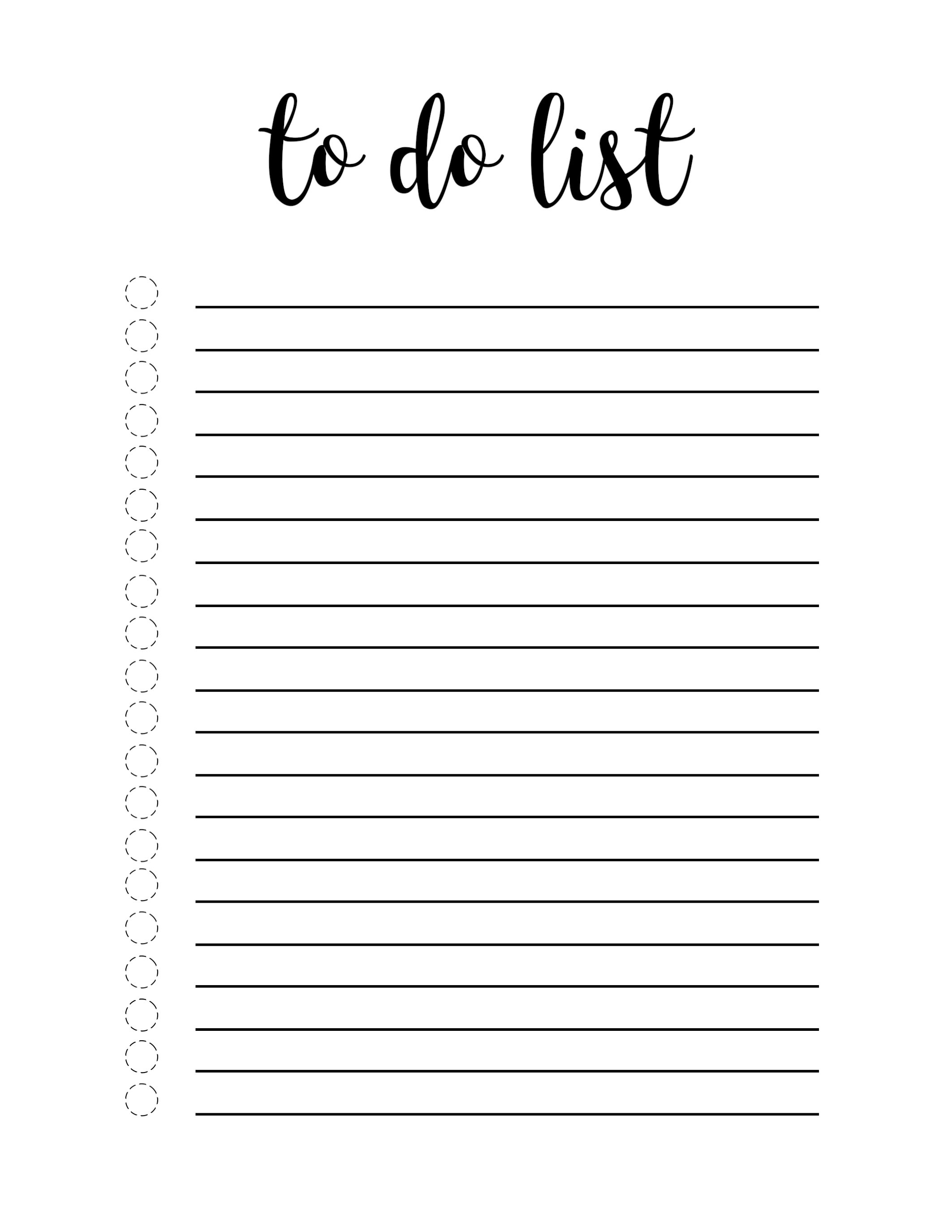 Free Printable To Do List Template - Paper Trail Design - Free Printable Checklist