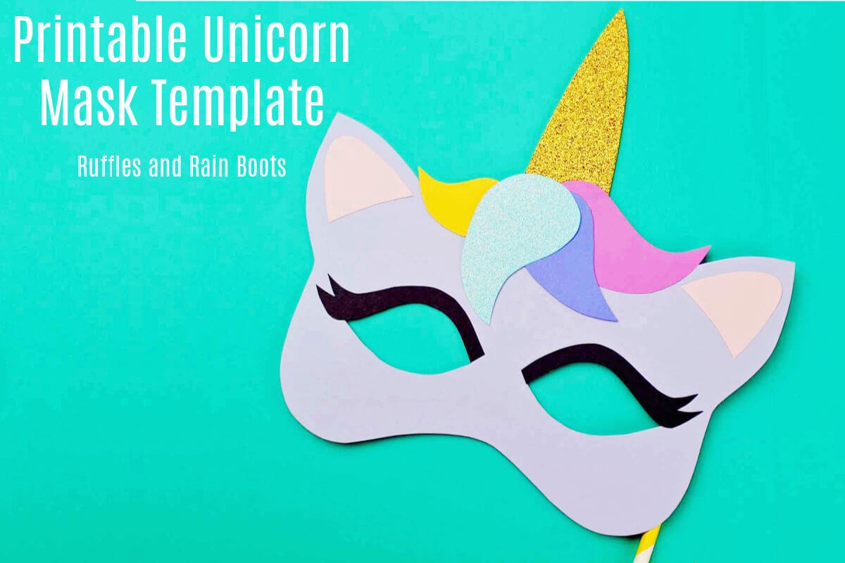 Free Printable Unicorn Mask - Coloring Page And Template - Free Printable Paper Masks