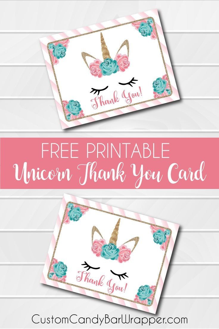 Free Printable Unicorn Thank You Cards | Addie&amp;#039;s Wishes | Unicorn - Free Printable Mermaid Thank You Cards
