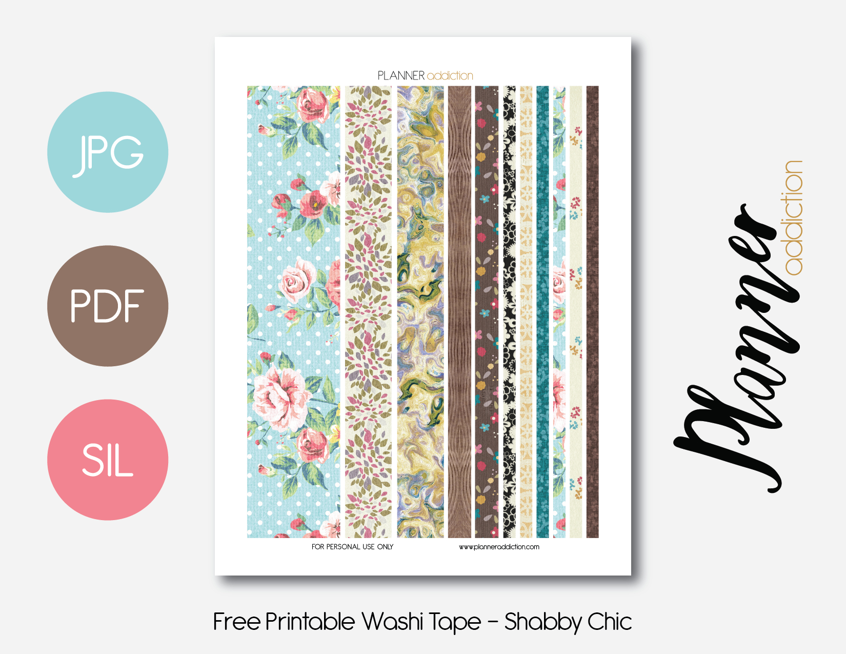 Free Printable Washi Tape – Planner Addiction - Free Printable Washi Tape