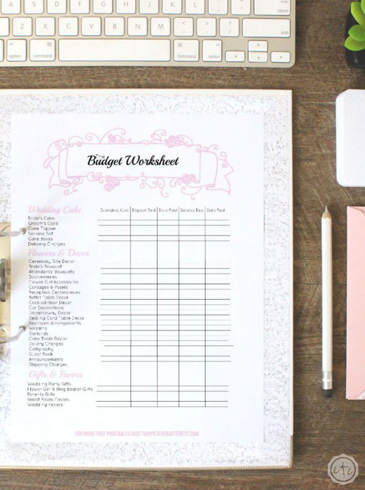 Free Printable Wedding Binder Templates