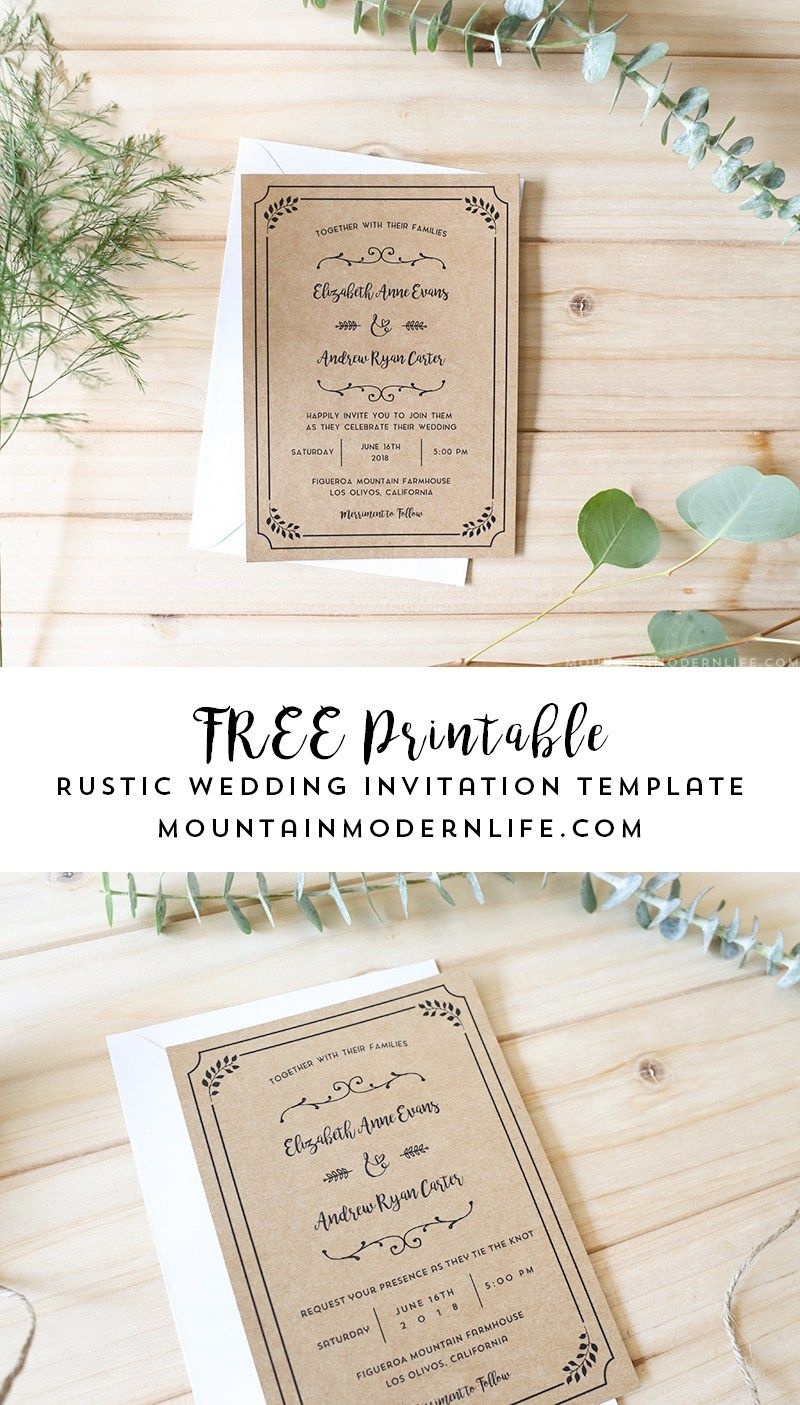 Free Printable Wedding Invitation Template | | Freebies | | Free - Free Printable Wedding Invitations With Photo