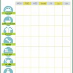 Free Printable Weekly Chore Charts   Free Printable Chore List For Teenager