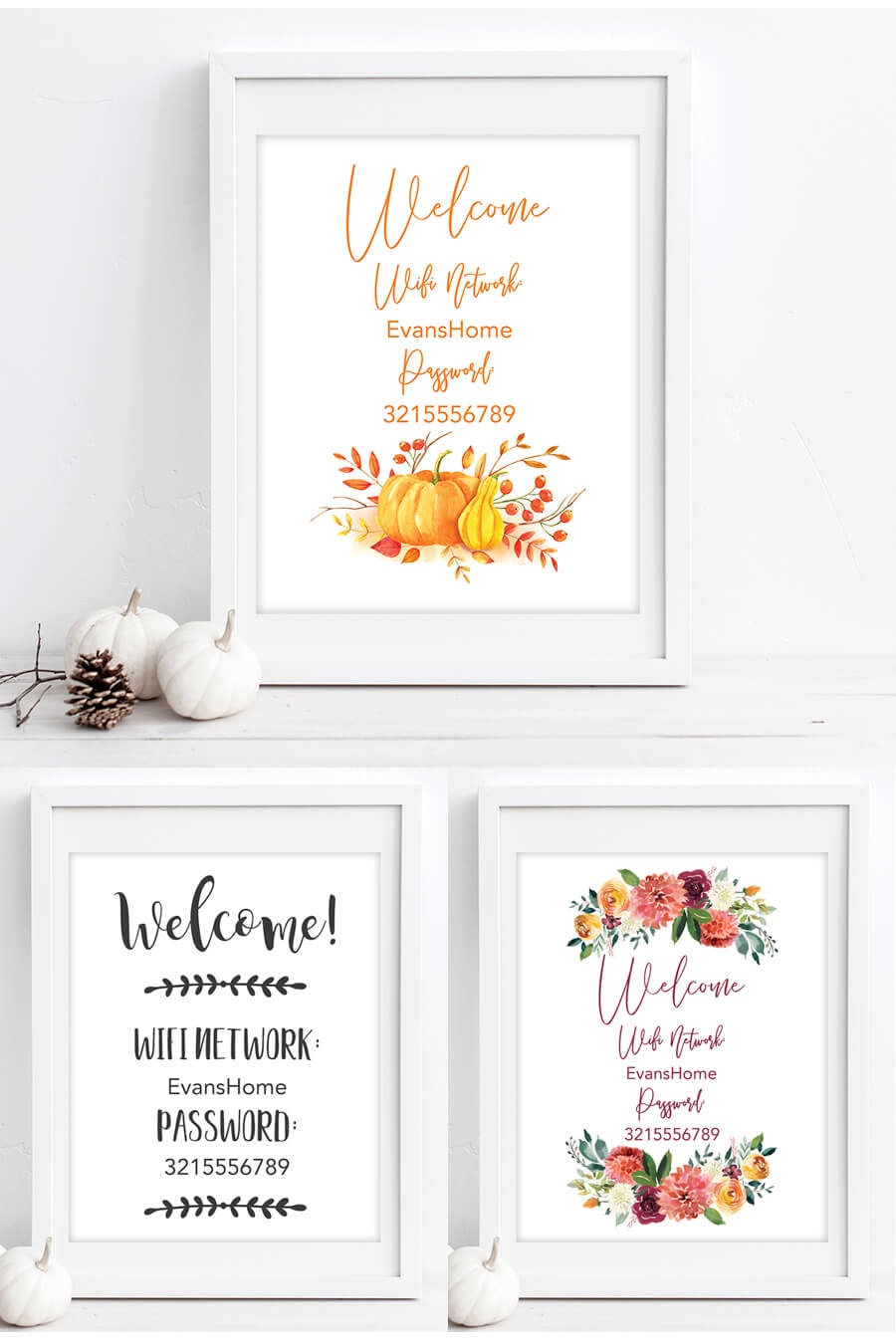 Free Printable Wifi Password Signs For Thanksgiving - Chicfetti - Free Printable Closed Thanksgiving Day Signs