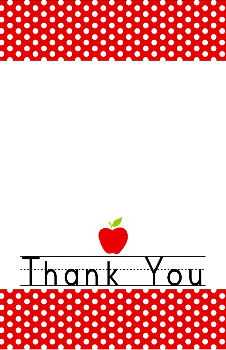 Free Printable Thank You Cards For Teachers