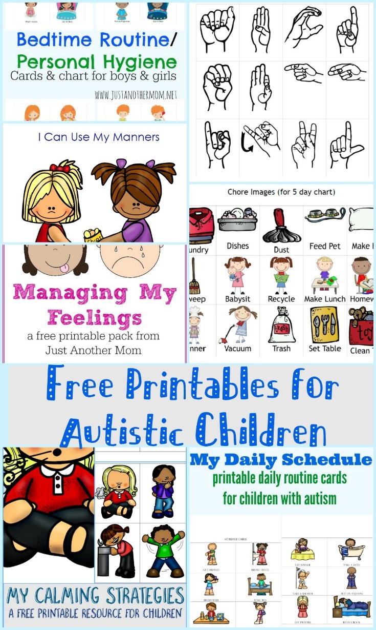 Free Printables For Autistic Children And Their Families Or Caregivers - Free Printable Autism Worksheets