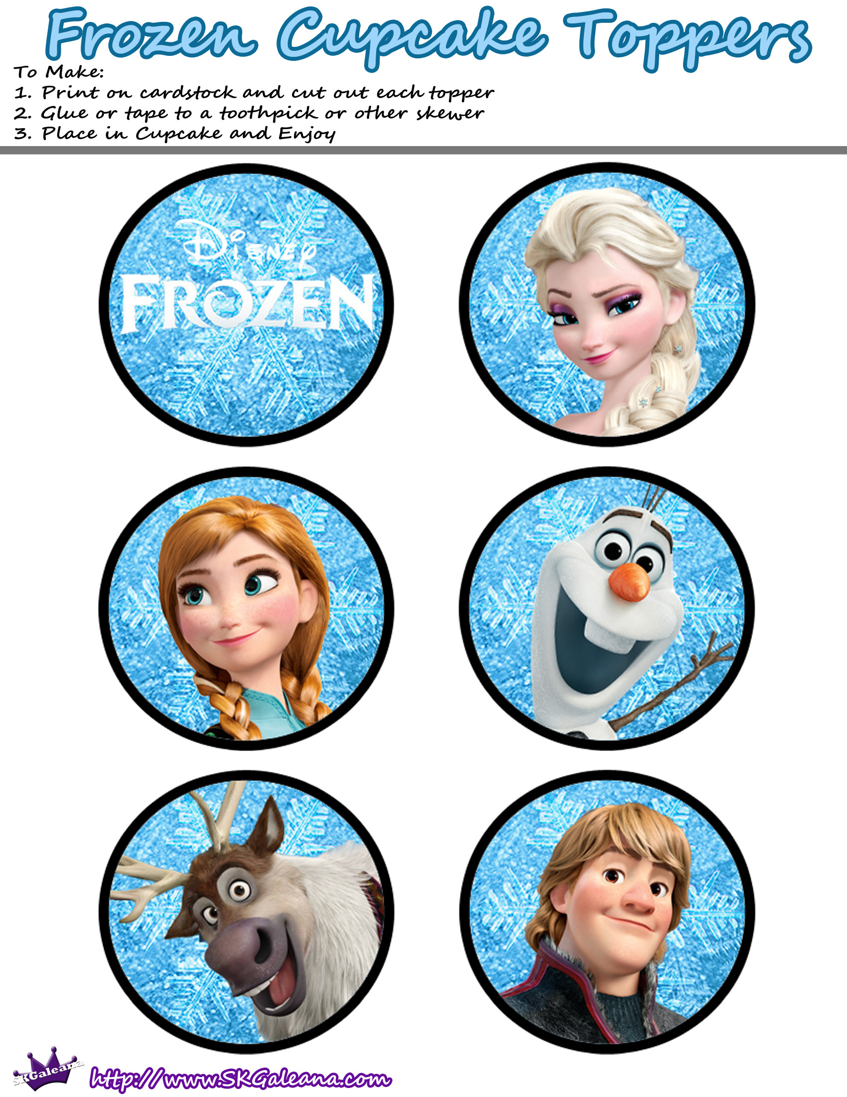 Free Printables For The Disney Movie Frozen | Cake Decorating - Frozen Cupcake Toppers Free Printable