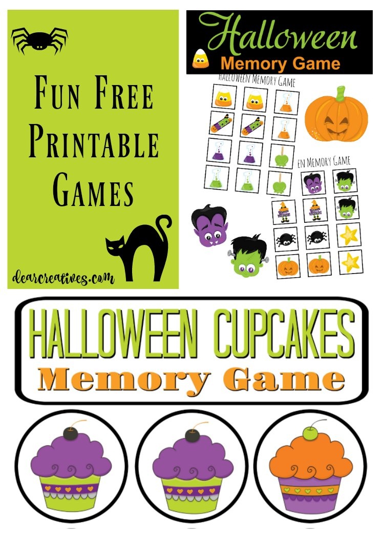 Free Printables! Fun Stuff For The Kids: Free Halloween Memory Games - Free Printable Halloween Games For Kids