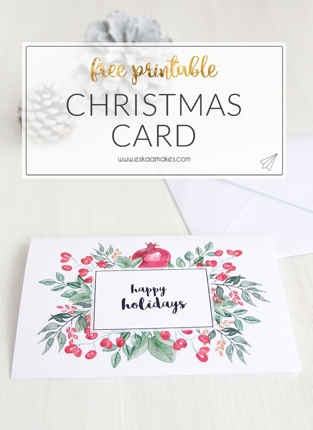 Free Printables: Two Elegant Printable Christmas Cards | The Crafty - Free Printable Xmas Cards
