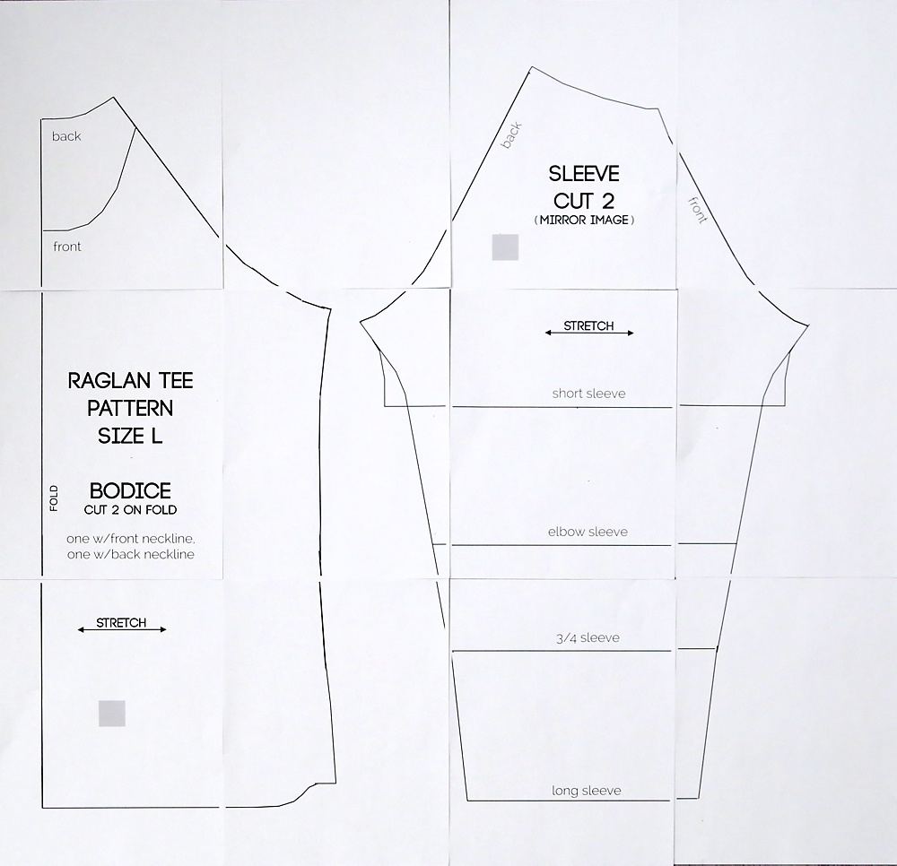 Free Raglan Tee Shirt Sewing Pattern {Women&amp;#039;s Size Large} - It&amp;#039;s - Free Printable Sewing Patterns Pdf