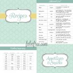 Free Recipe Binder Template   Tutlin.psstech.co   Free Printable Recipe Page Template