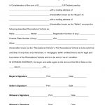 Free Recreational Vehicle (Rv) Bill Of Sale Form   Word | Pdf   Free   Free Printable Documents