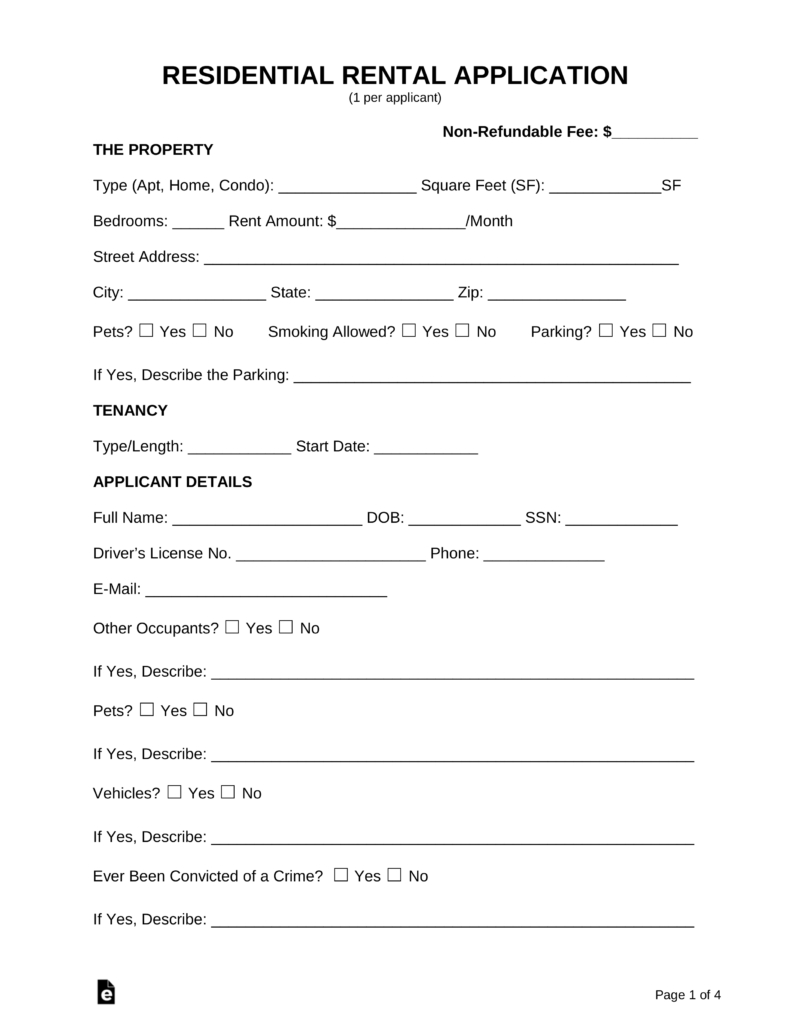 Rental Application Pdf Property Management Forms In 2019 Being A