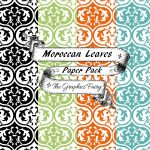 Free Scrapbook Paper   Moroccan Leaves   The Graphics Fairy   Free Printable Moroccan Pattern