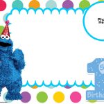 Free Sesame Street 1St Birthday Invitation | Free Printable   Free Printable Cookie Monster Birthday Invitations