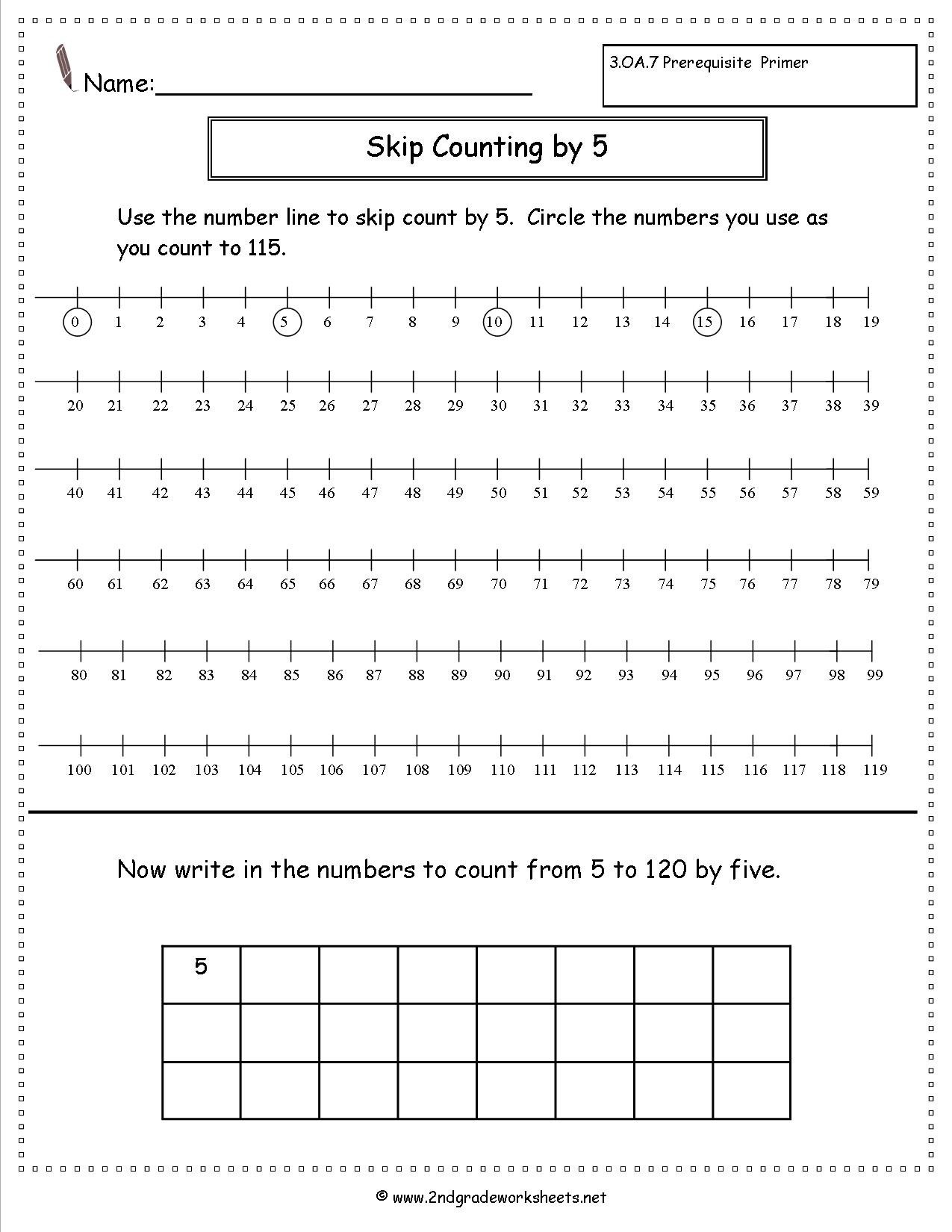 Free Skip Counting Worksheets - Free Printable Skip Counting Worksheets