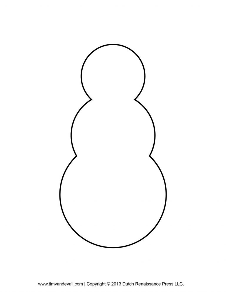 Free Snowman Clipart, Template & Printable Coloring Pages For Kids