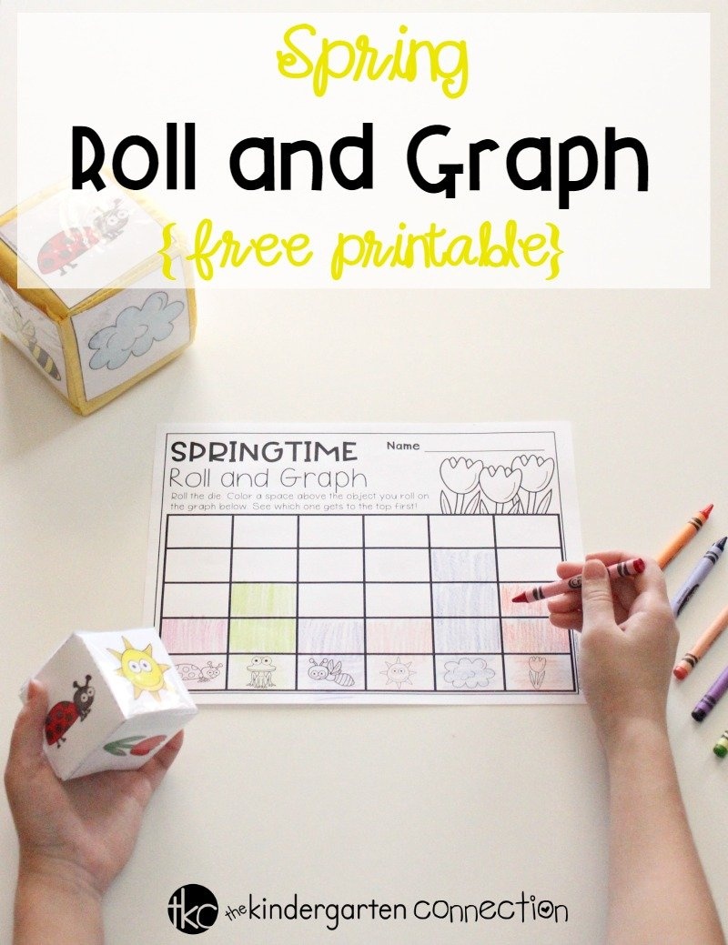 Free Spring Roll And Graph Math Activity For Preschool And Kindergarten - Free Printable Math Centers