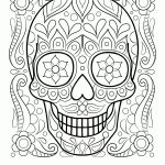 Free Sugar Skull Coloring Page: Printable Day Of The Dead Coloring   Free Printable Day Of The Dead Coloring Pages