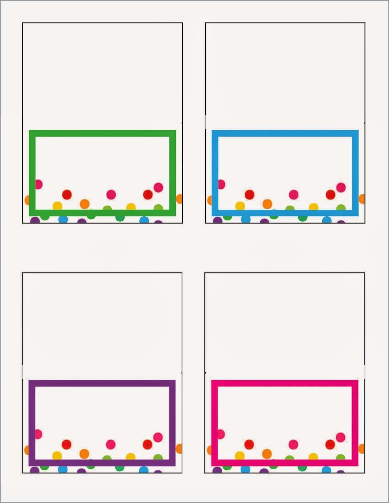 Free Printable Table Cards Template