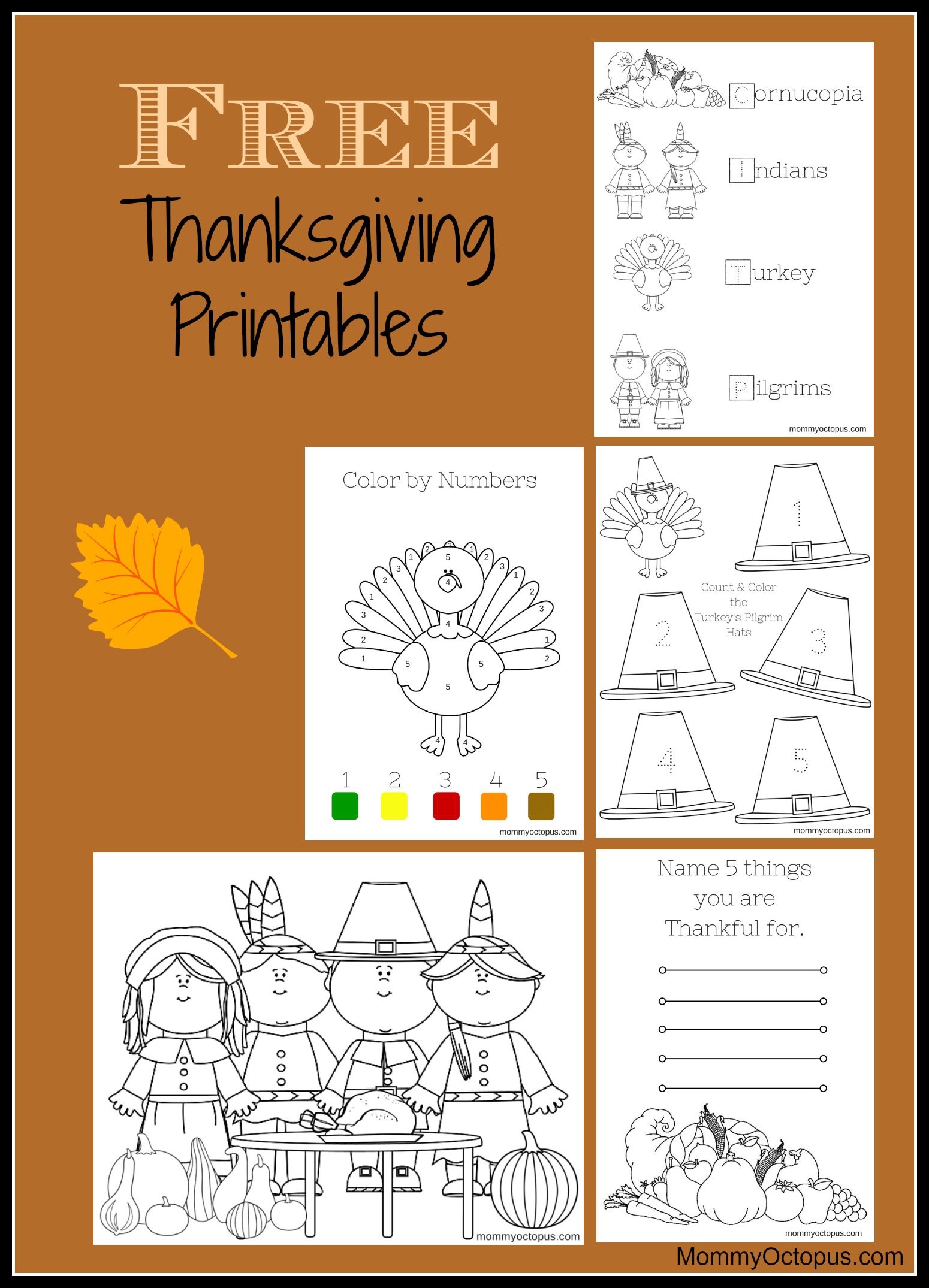 Free Thanksgiving Printable Activity Sheets! | Thanksgiving &amp; Fall - Free Printable Kindergarten Thanksgiving Activities