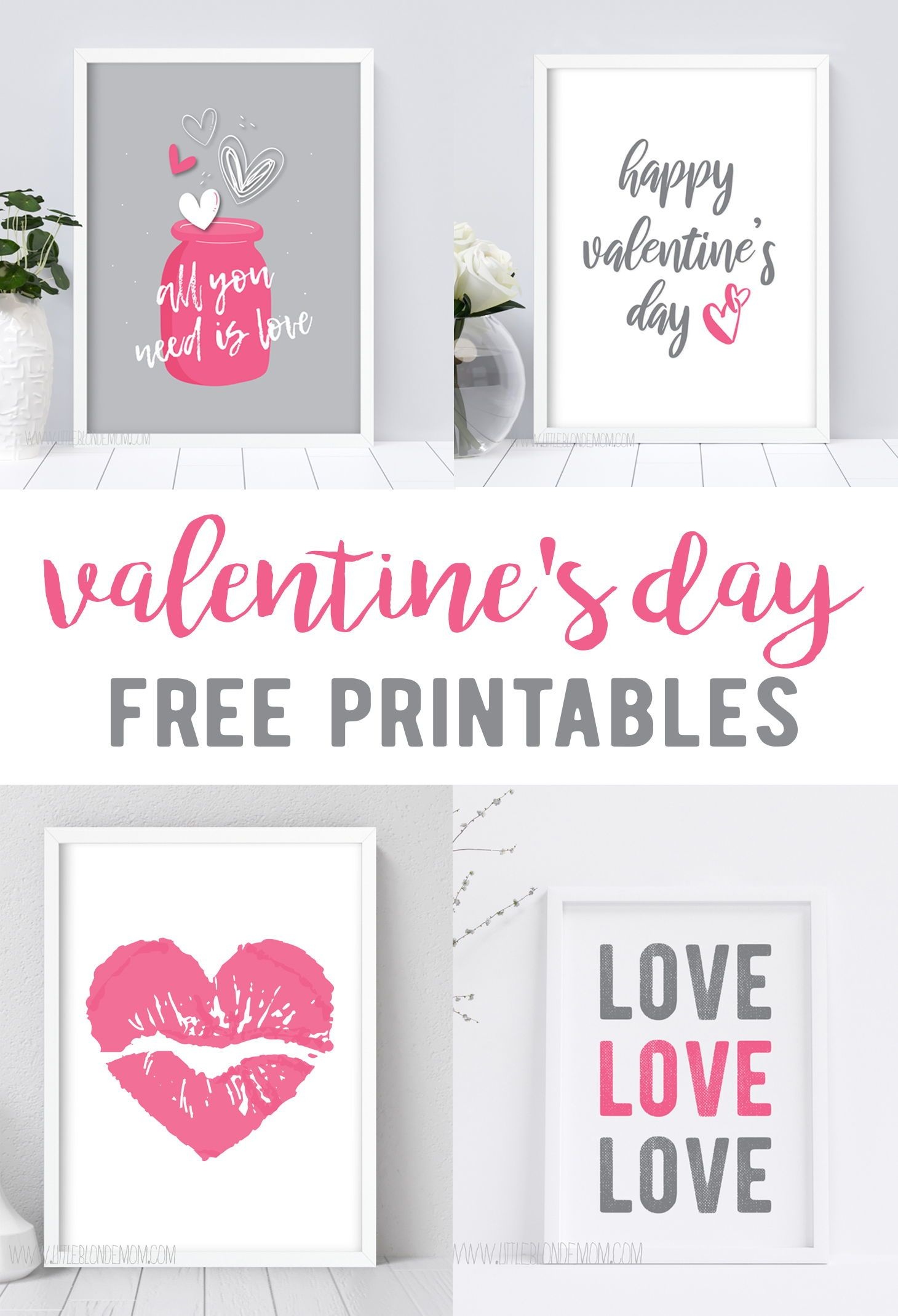 Free Valentine&amp;#039;s Day Printables | Little Blonde Mom Blog - Free Printable Valentine&amp;#039;s Day Decorations