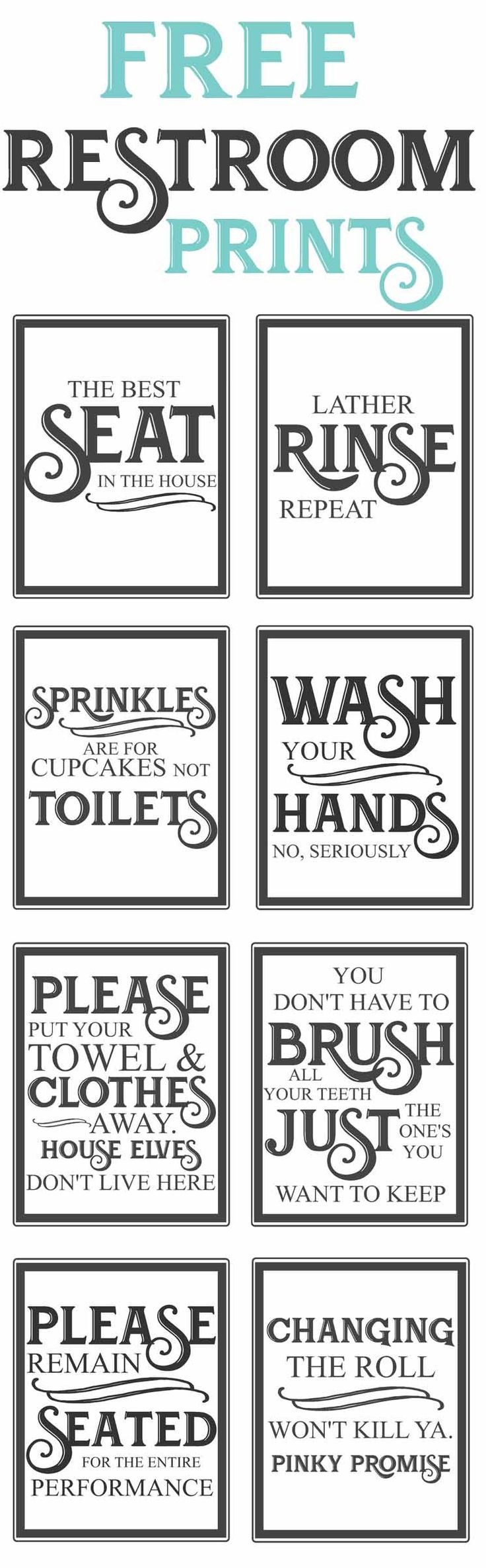 Free Vintage Bathroom Printables | Farmhouse | Diy Home Decor, Home - Free Printable Bathroom Quotes