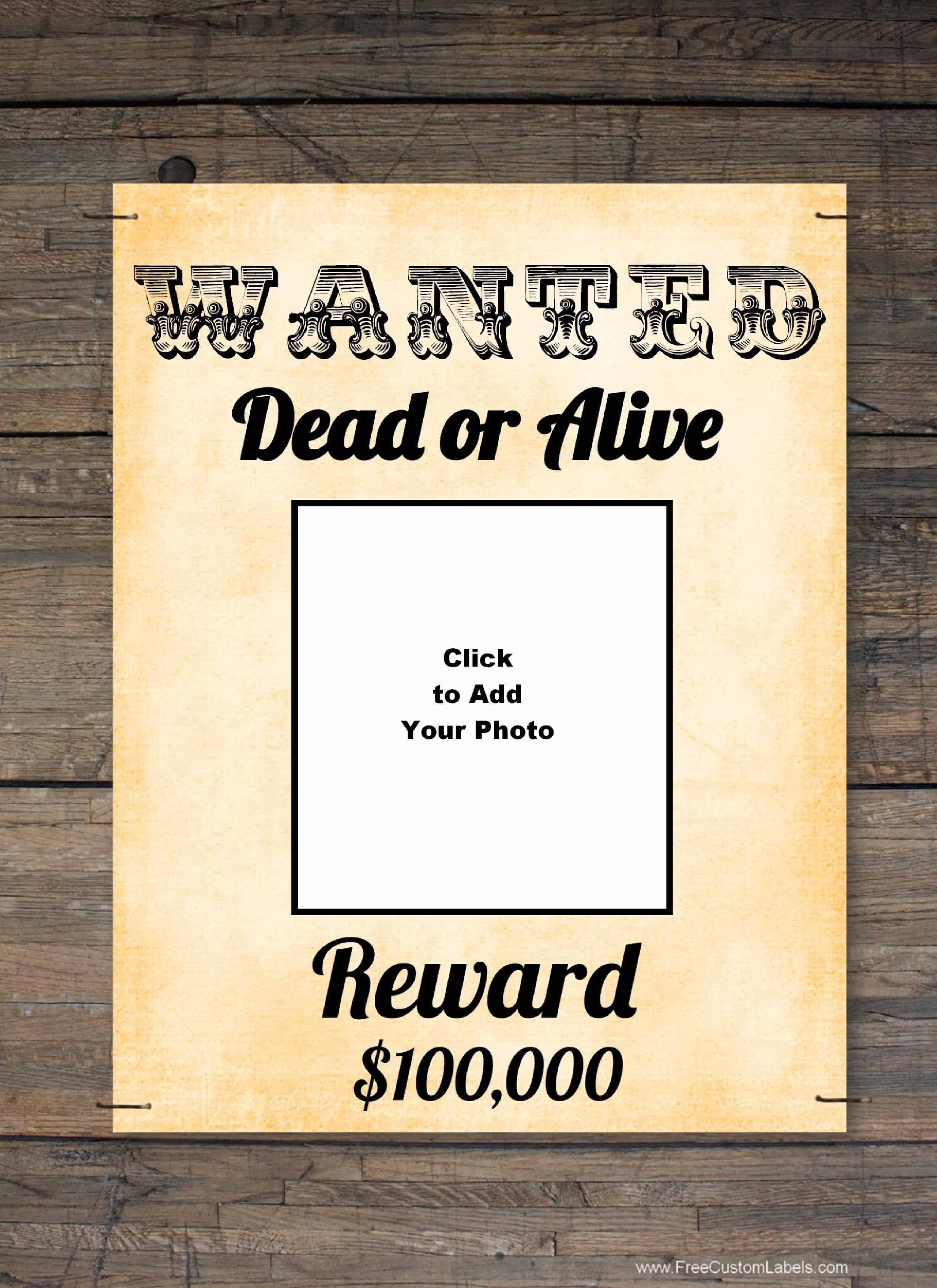 Free Wanted Poster Maker | Make A Free Printable Wanted Poster Online - Free Printable Poster Maker