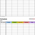 Free Weekly Schedule Templates For Excel Blank Class Template School   Free Printable School Agenda Templates