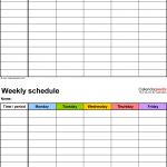 Free Weekly Schedule Templates For Pdf   18 Templates   Free Printable Weekly Schedule